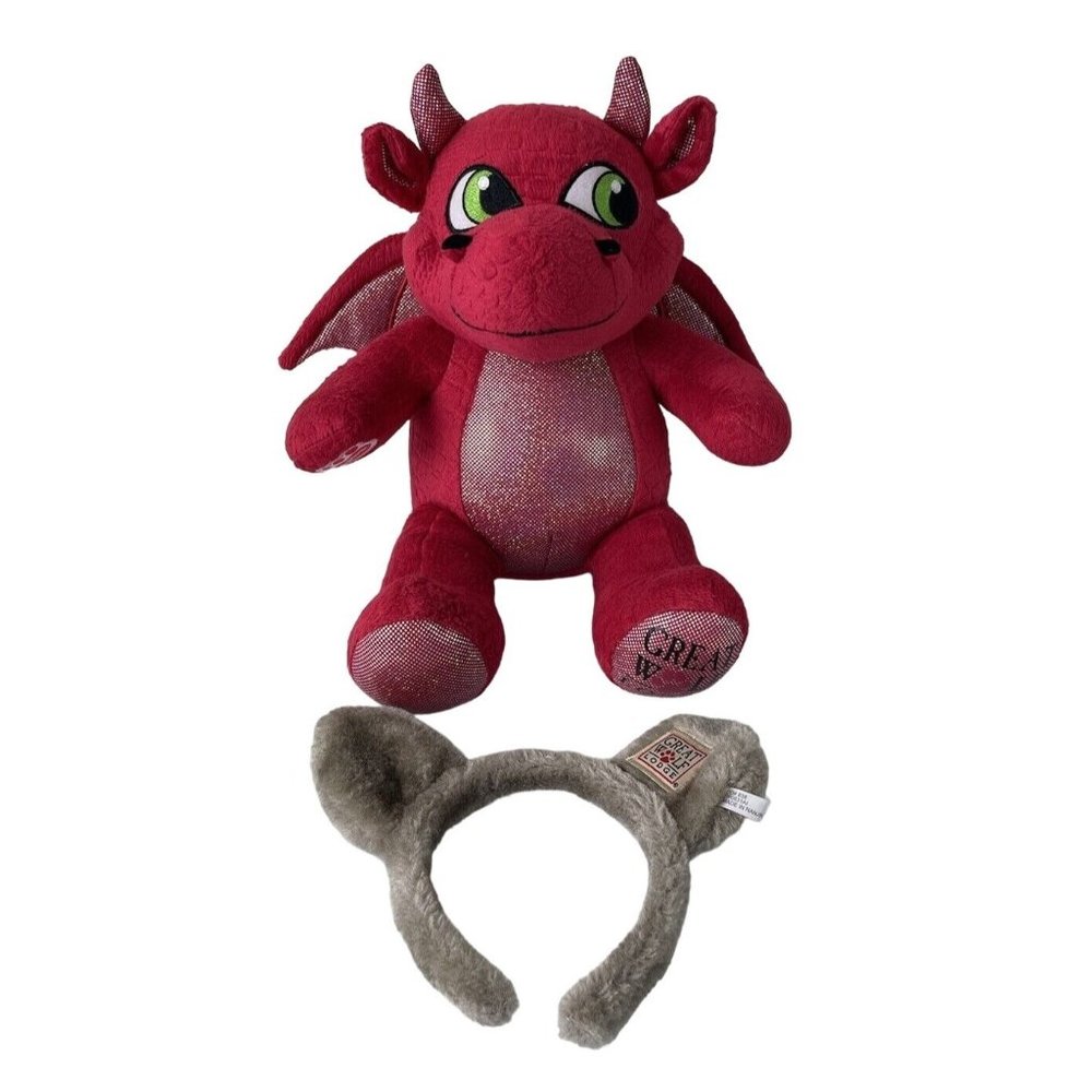 Build-a-Bear Great Wolf Lodge Dragon Plush & Great Wolf Lodge Youth Headband Toy